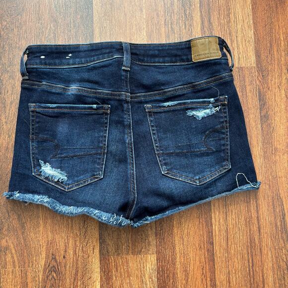 American Eagle Hi-Rise Shortie Distressed Jean Shorts - Size 4 - Picture 7 of 7
